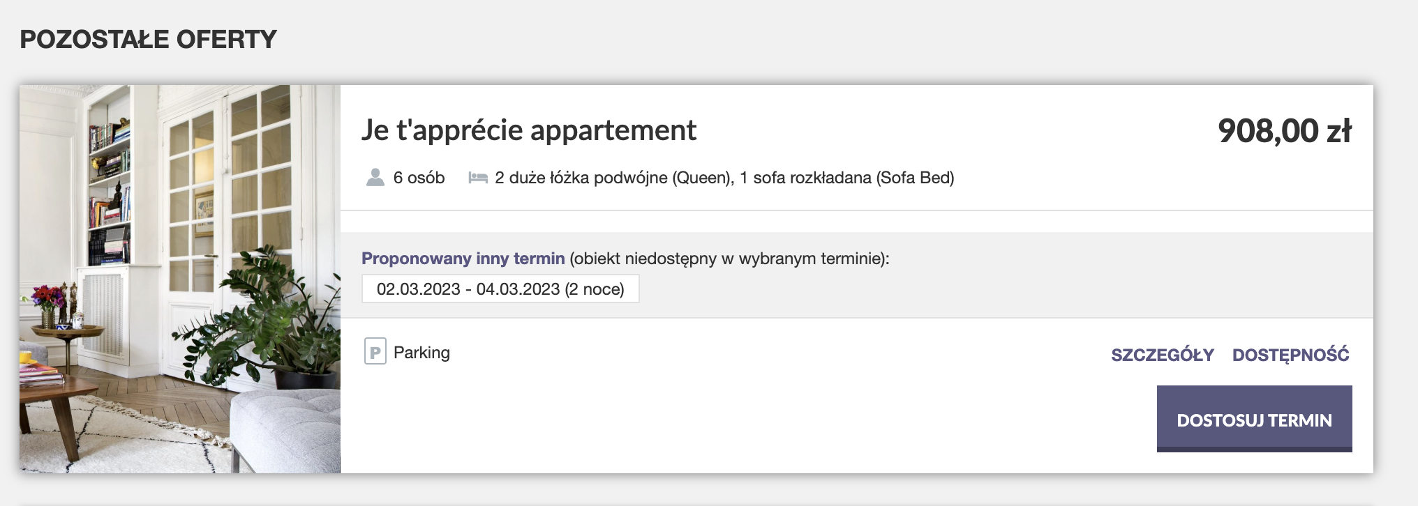 Proponowane daty w booking engine - Proponowane daty w booking engine